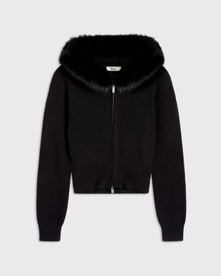 Downtown Zip Up Sweater | Black