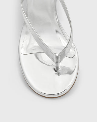Muse Thong Wedge | Metallic Chrome