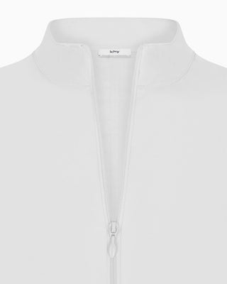 Poplin Zip Mini Dress | Light Grey