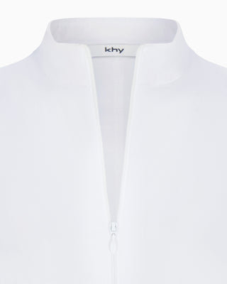 Poplin Zip Mini Dress | White