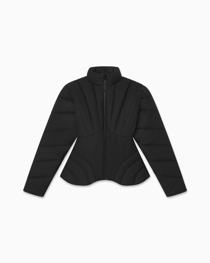 Sculpted Puffer Jacket | Black