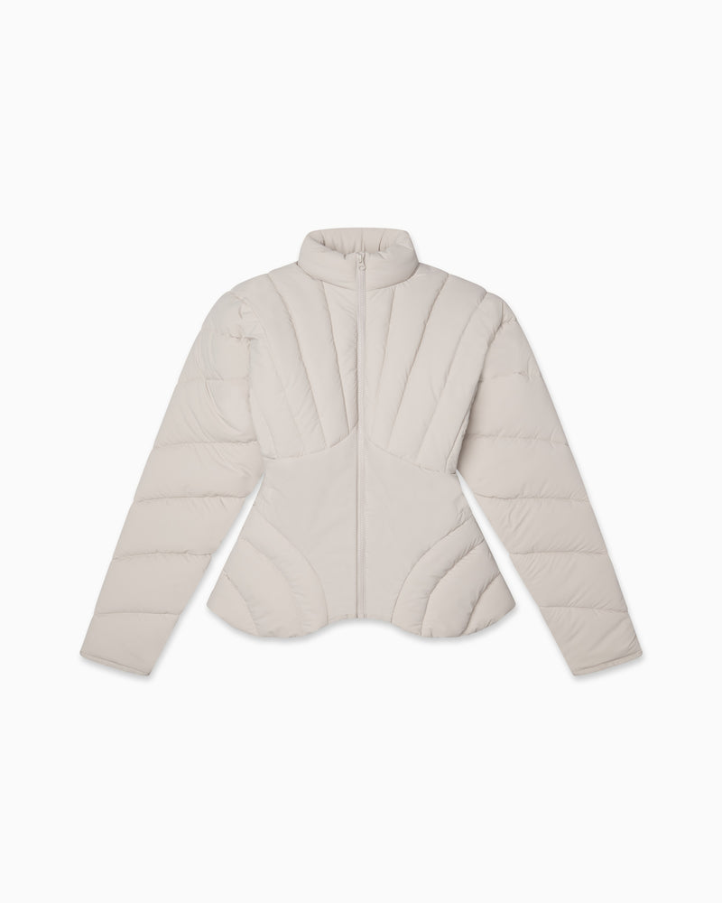 Sculpted Puffer Jacket | Stone