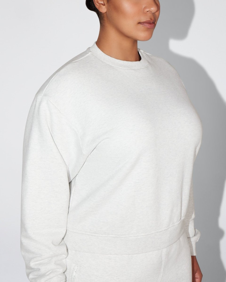 Fleece Crewneck | Light Heather Grey