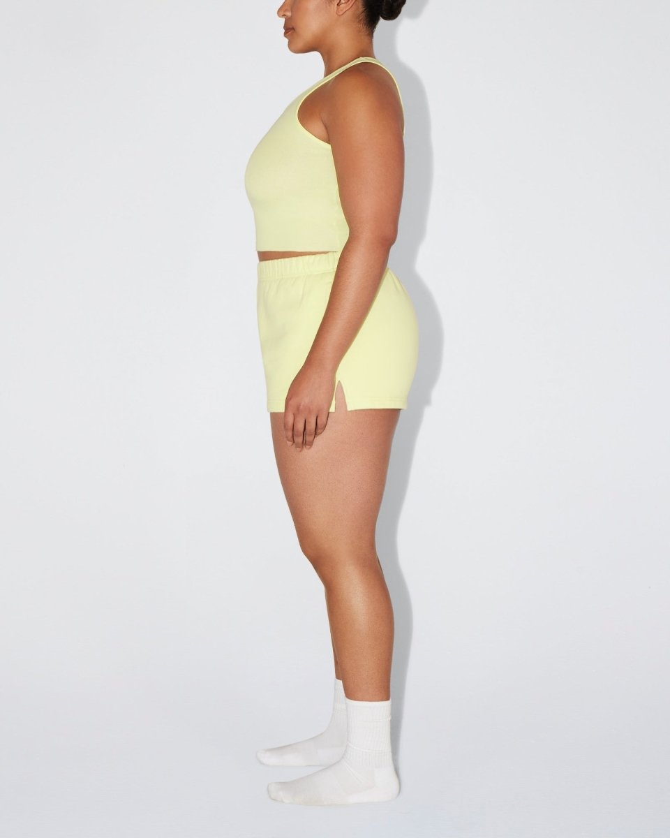 Cropped Raw Hem Rib Tank | Limoncello