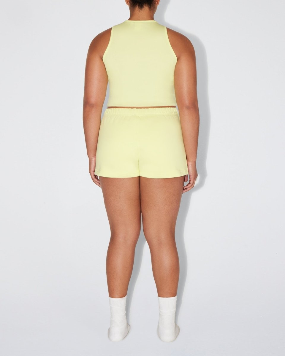Cropped Raw Hem Rib Tank | Limoncello