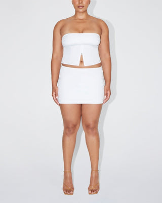 Poplin Tube Top | White