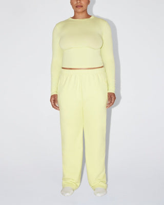 Fleece Straight Leg Pant | Limoncello