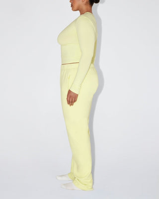 Fleece Straight Leg Pant | Limoncello