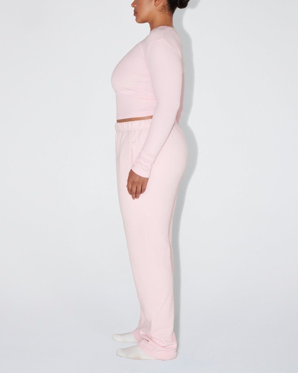 Fleece Straight Leg Pant | Orchid Pink