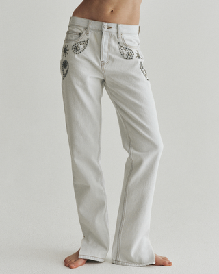 Sunset Studded Mid-Rise Jean | Cloud
