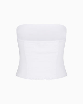 Poplin Tube Top | White