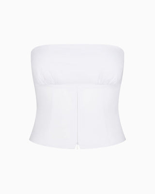 Poplin Tube Top | White