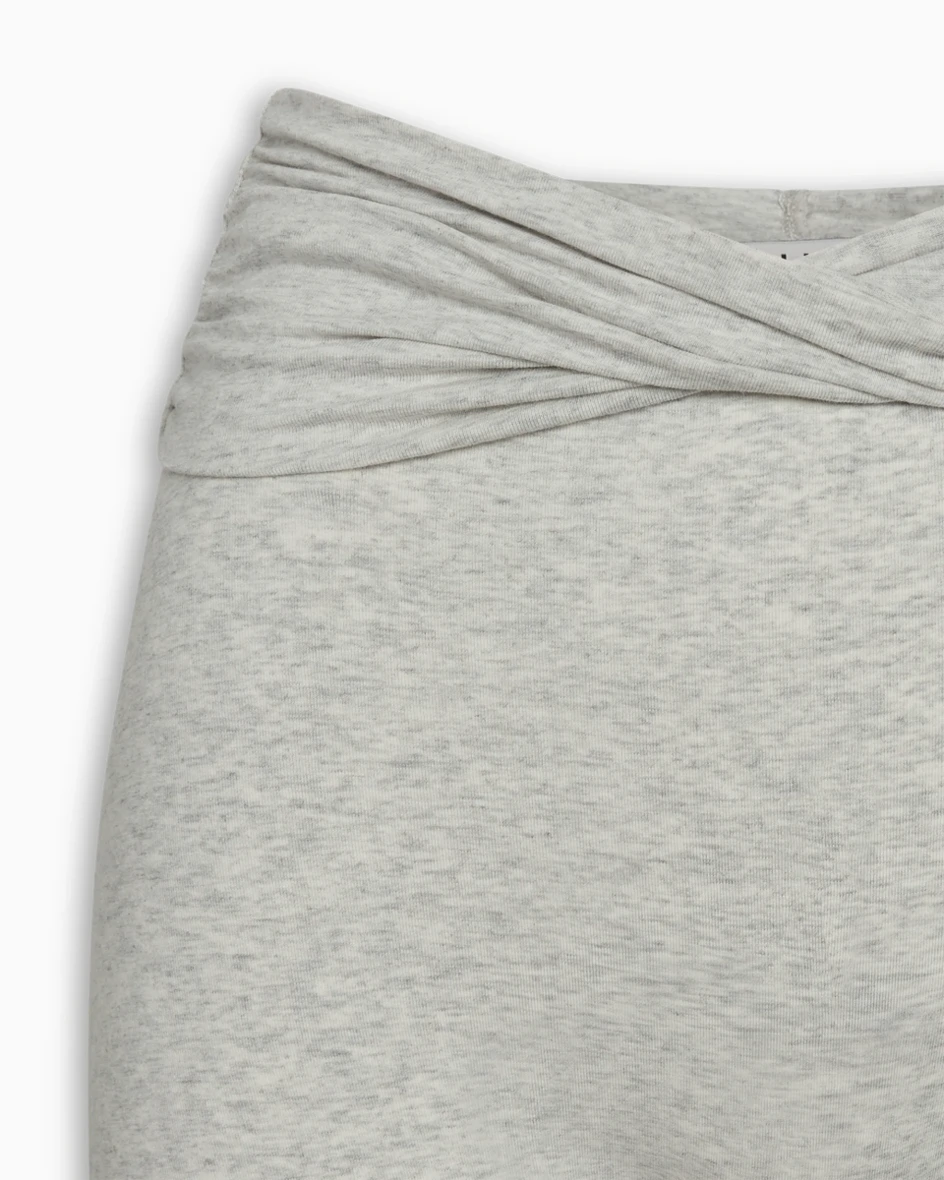 Asymmetrical Foldover Leggings | Heather Grey