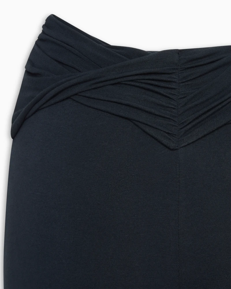 Asymmetrical Foldover Leggings | Midnight