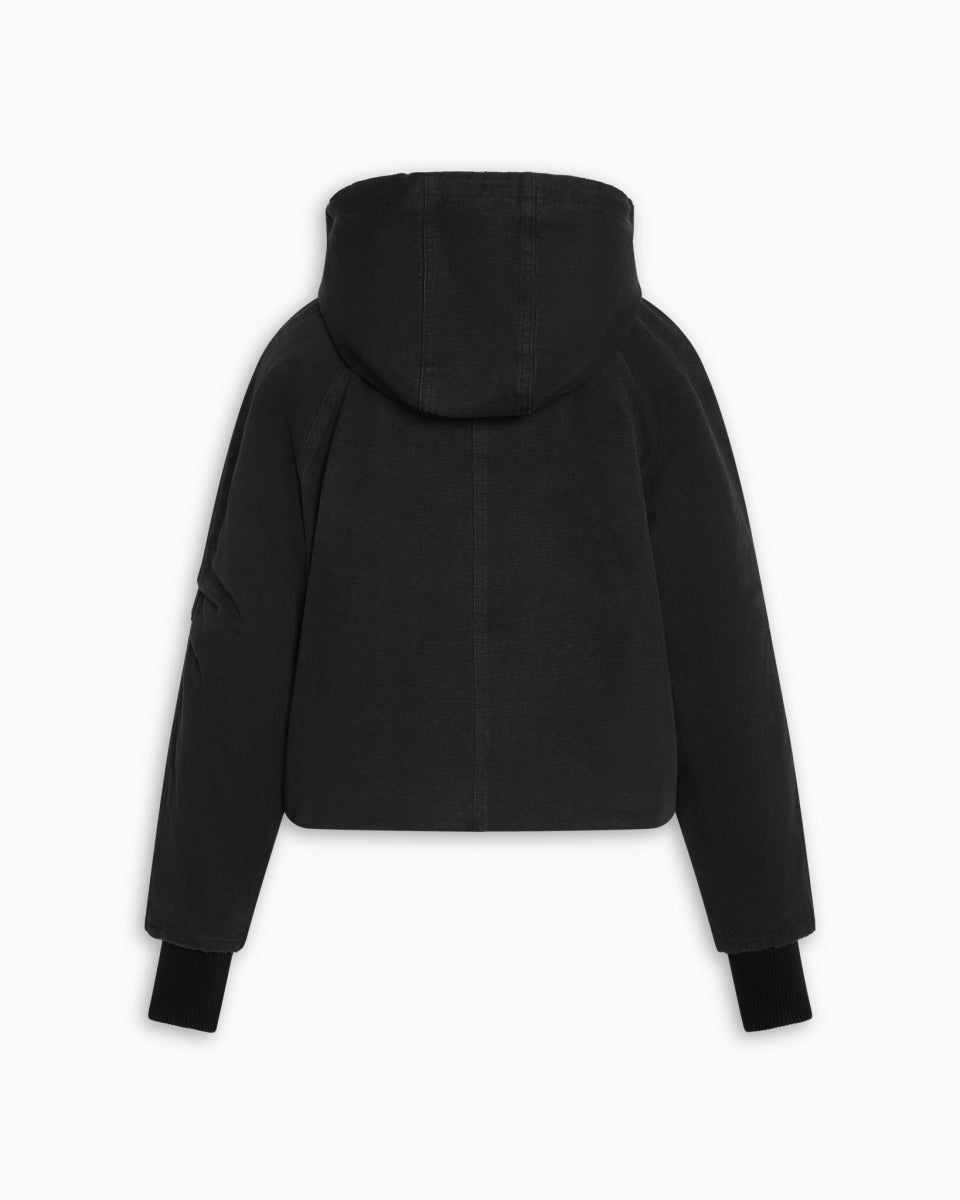 Canvas Hooded Jacket | Washed Black