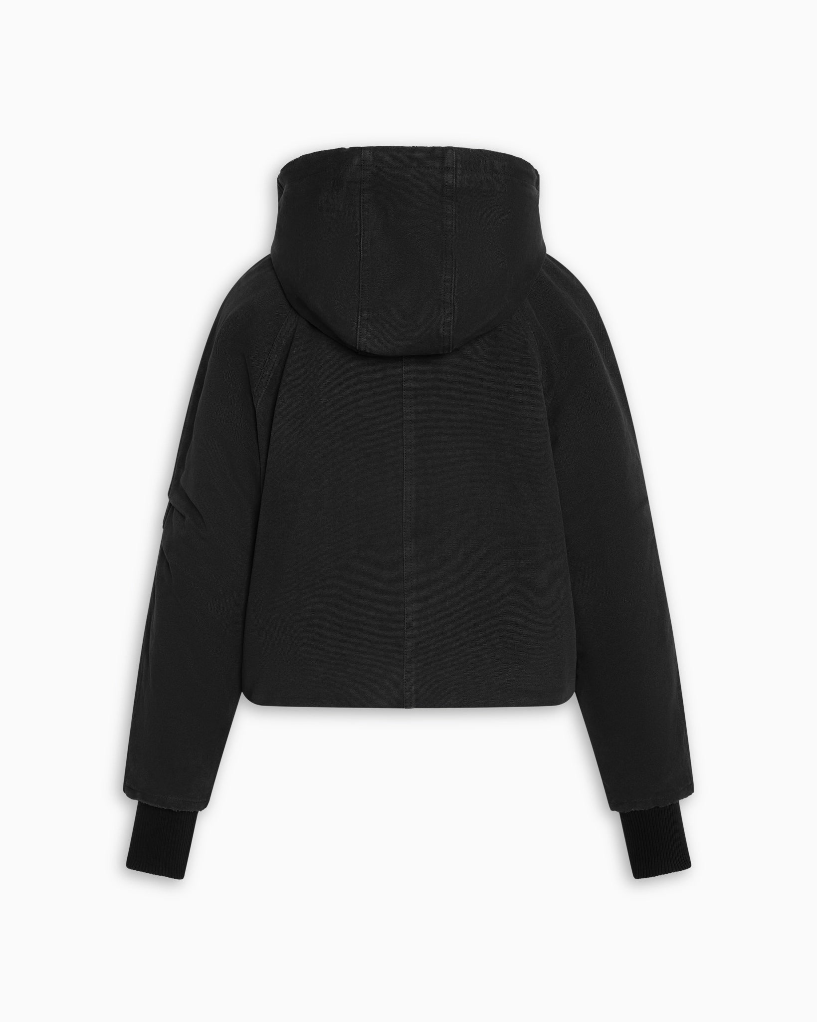 Black Canvas Hooded Jacket Quilted | Khy