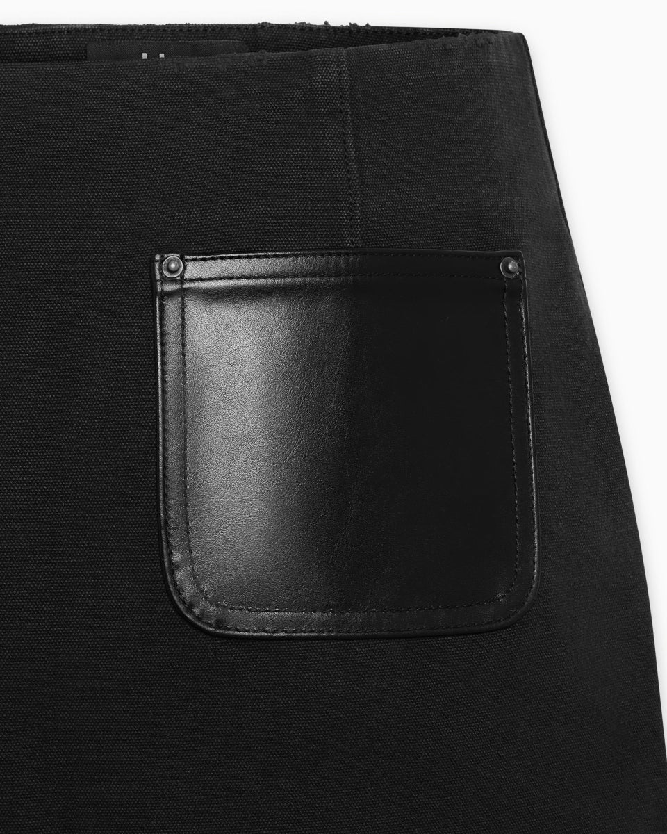 Canvas Mini Skirt | Washed Black