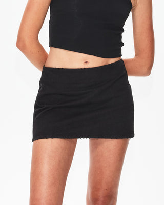 Canvas Mini Skirt | Washed Black