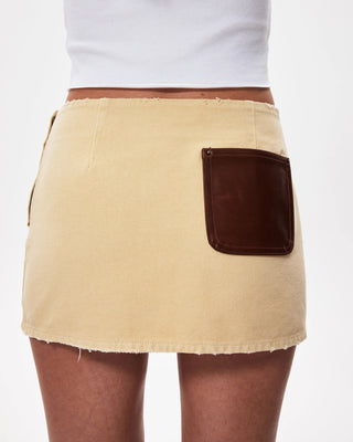 Canvas Mini Skirt | Wheat