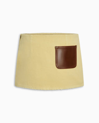 Canvas Mini Skirt | Wheat