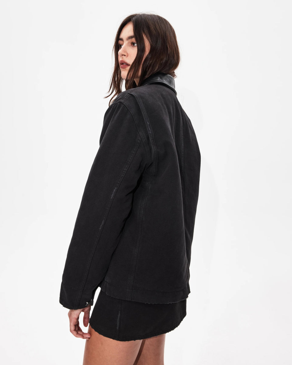 Canvas Utility Jacket | Washed Black