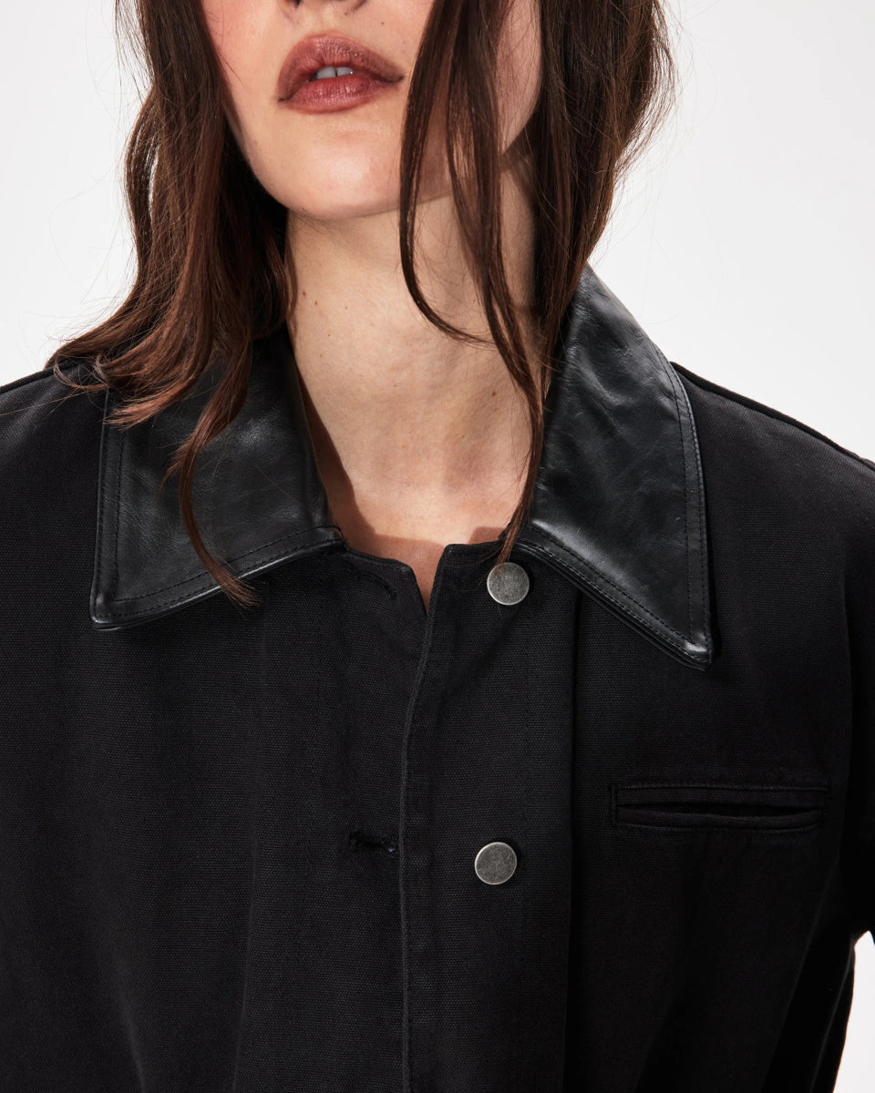 Canvas Utility Jacket | Washed Black