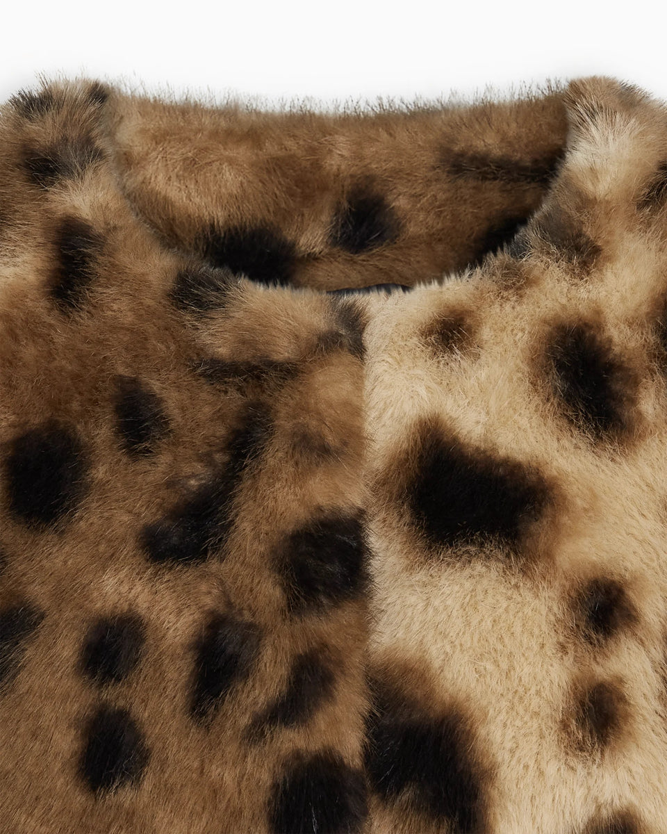 Signature Faux Fur Jacket | Leopard