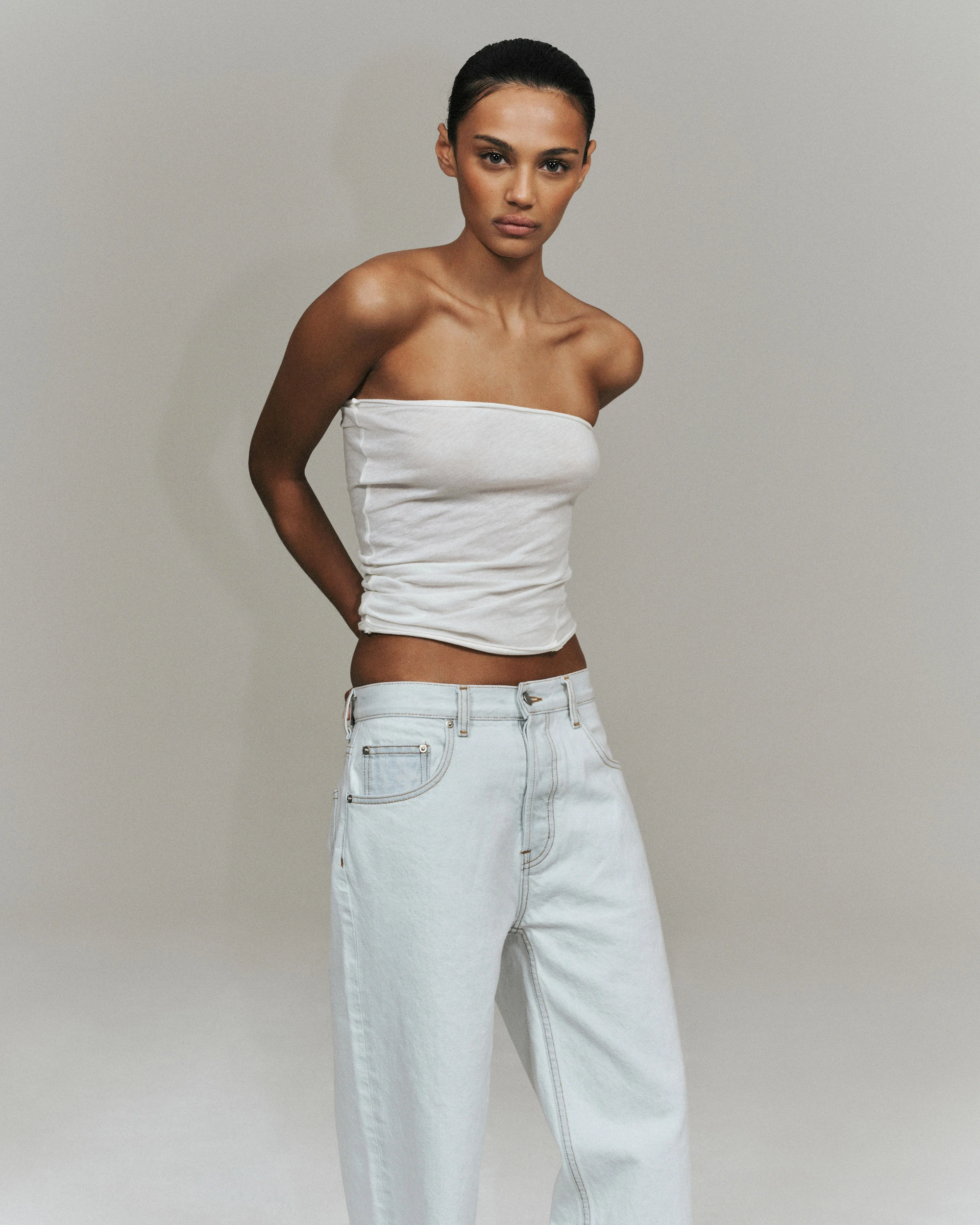 Feather Tube Top in Cloud - KHY by Kylie Jenner – Khy Feather Tube Top in Cloud - KHY by Kylie Jenner – Khy