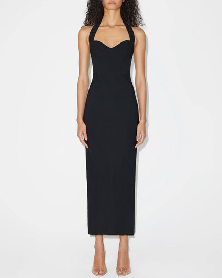 Fitted Halter Dress Rachel Allan 70814 Metallic Fitted Halter Slit Gown FormalDressShops Fitted Halter Dress Rachel Allan 70814 Metallic Fitted Halter Slit Gown FormalDressShops
