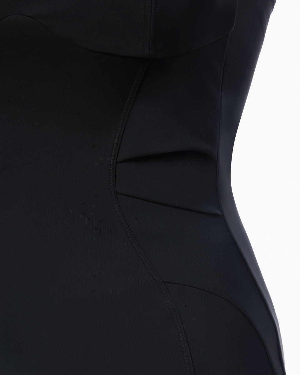 Fitted Halter Dress | Black