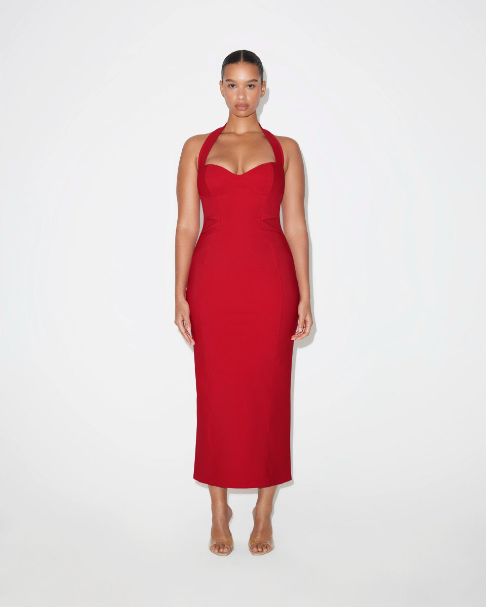 Fitted Halter Dress | Ruby