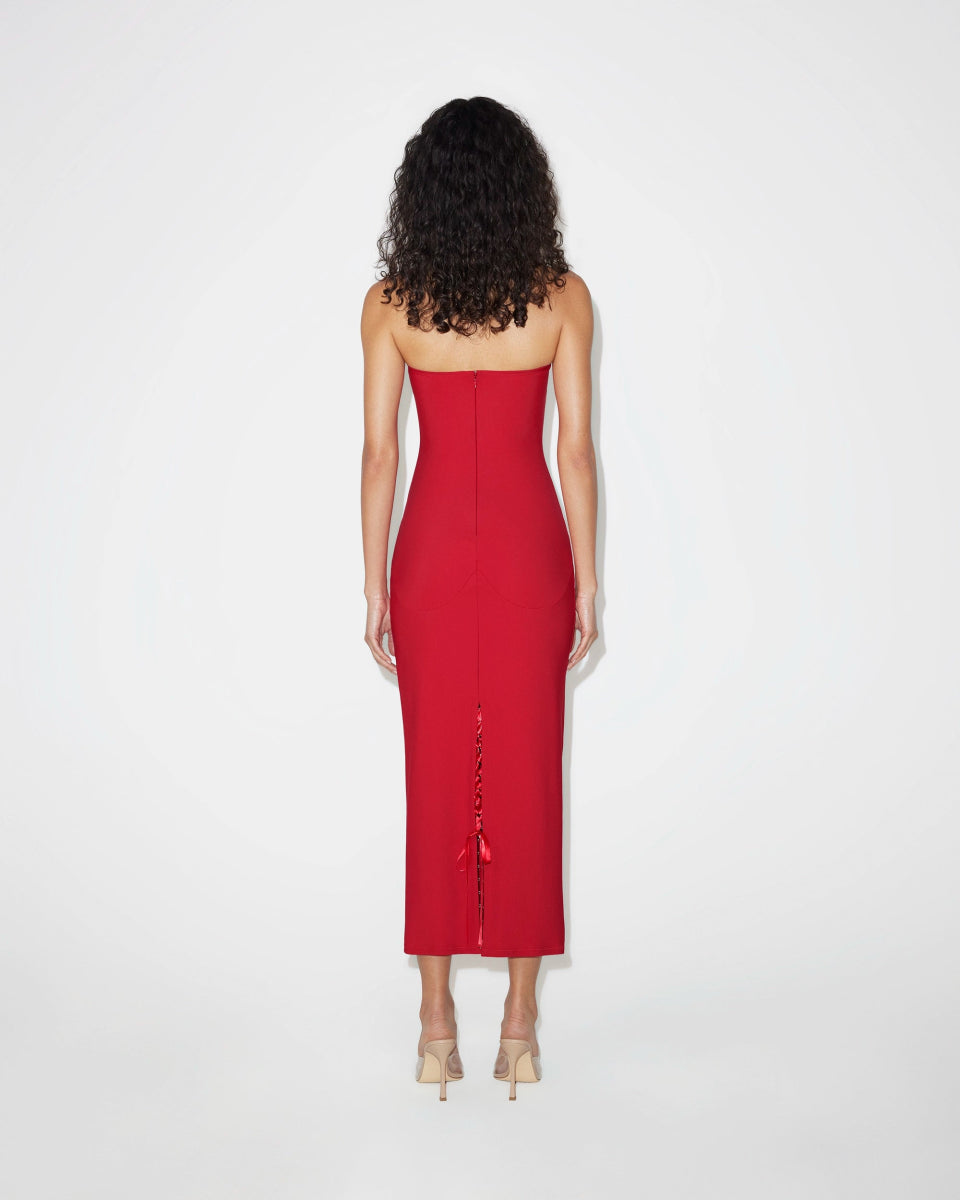 Fitted Halter Dress | Ruby