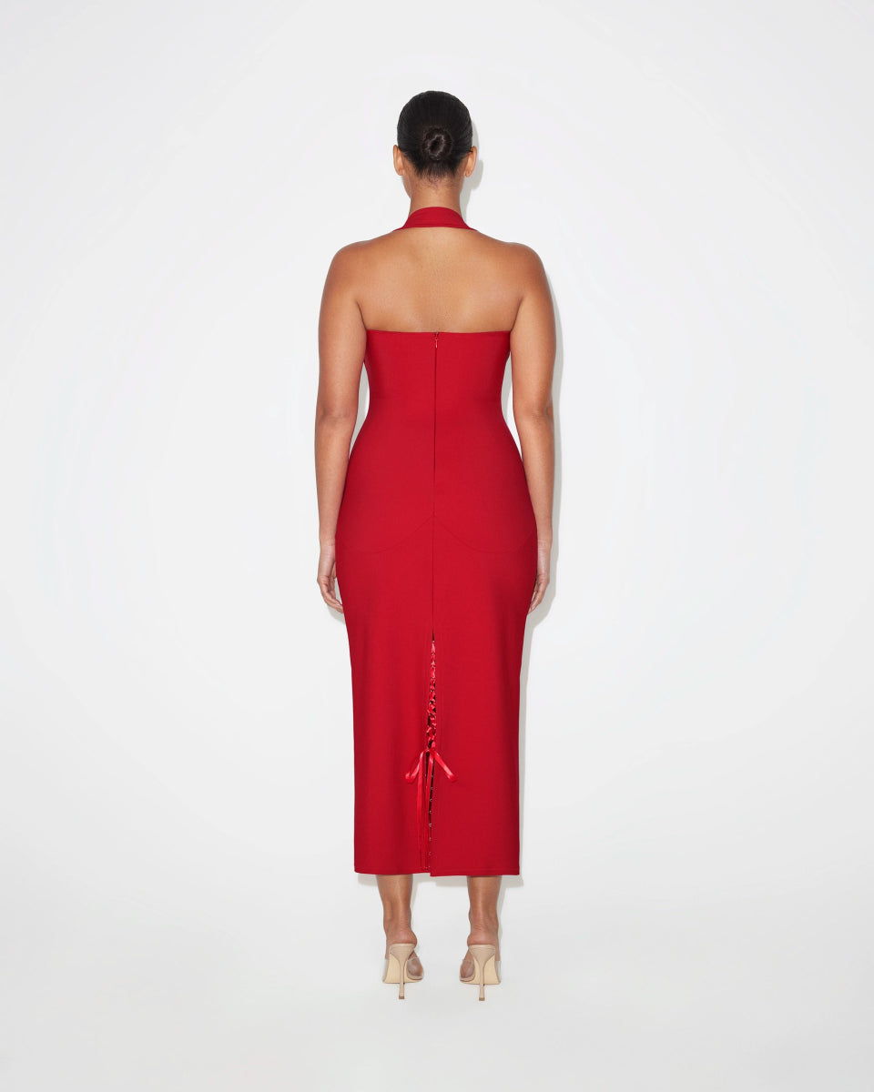 Fitted Halter Dress | Ruby