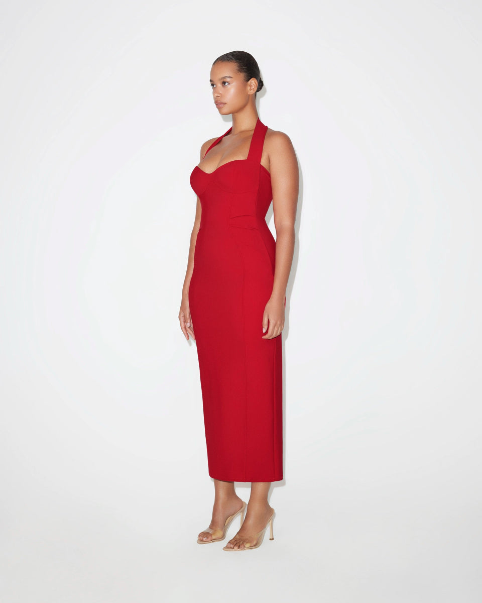 Fitted Halter Dress | Ruby