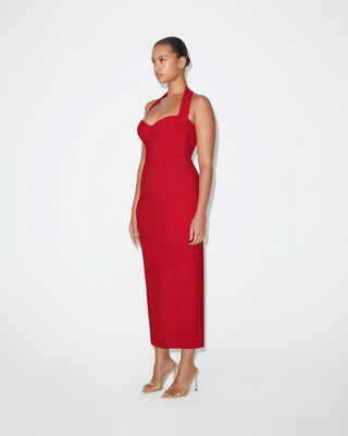Fitted Halter Dress | Ruby