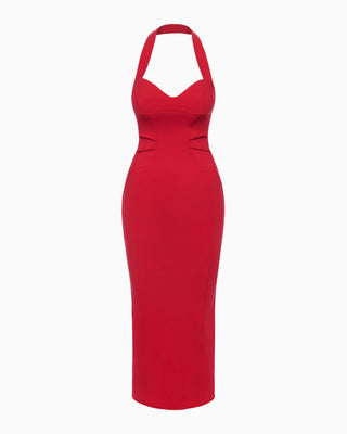 Fitted Halter Dress | Ruby