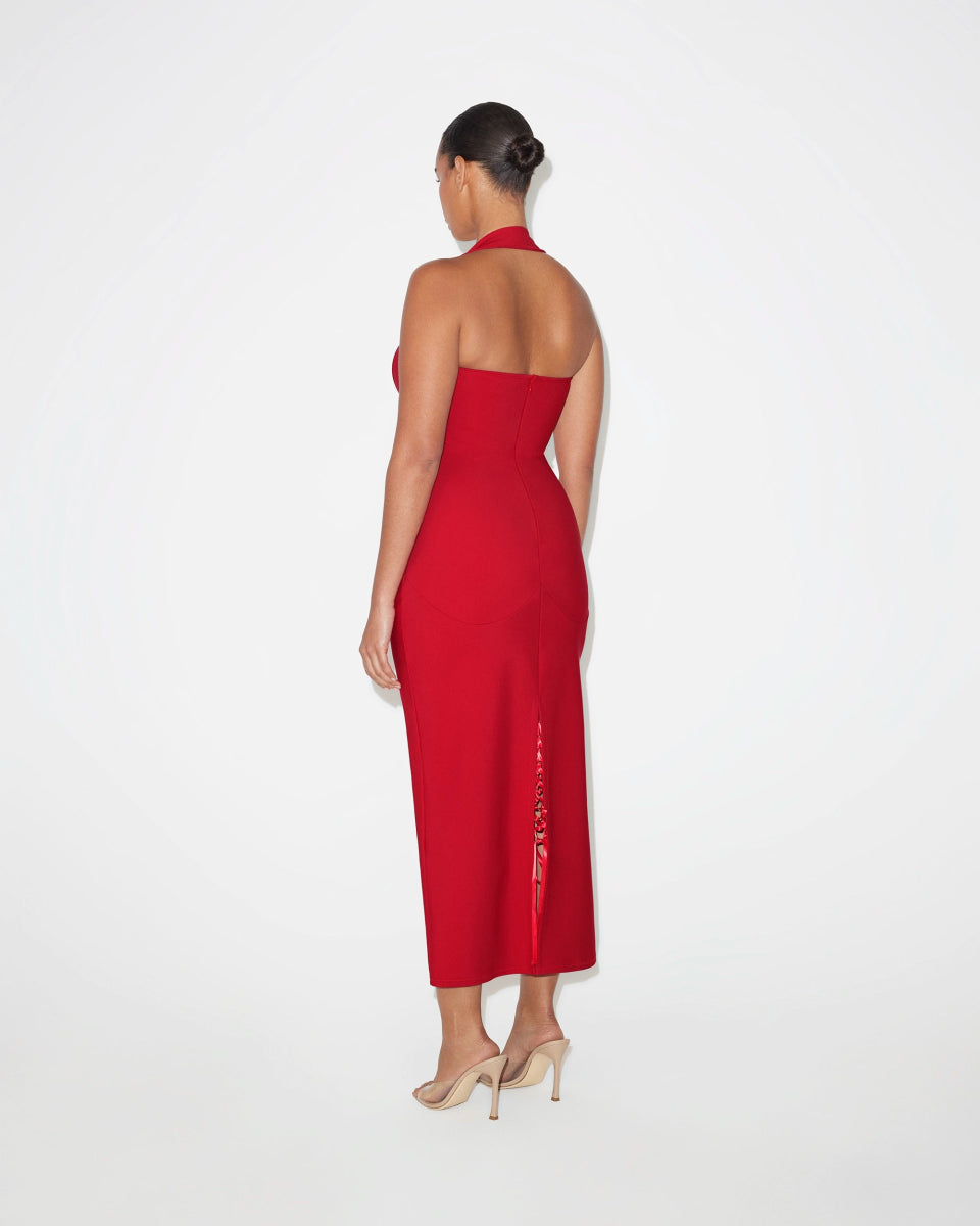 Fitted Halter Dress | Ruby