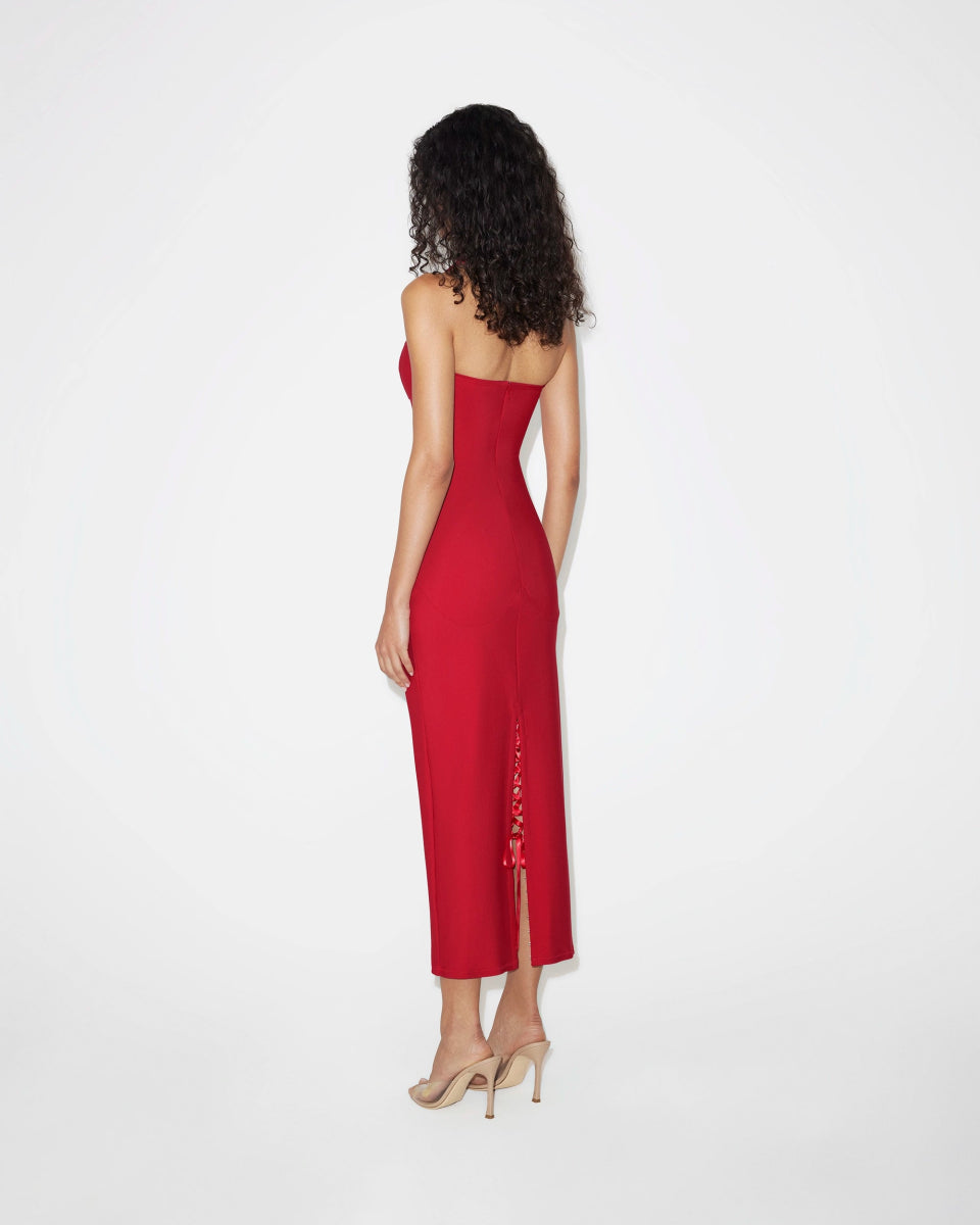 Fitted Halter Dress | Ruby