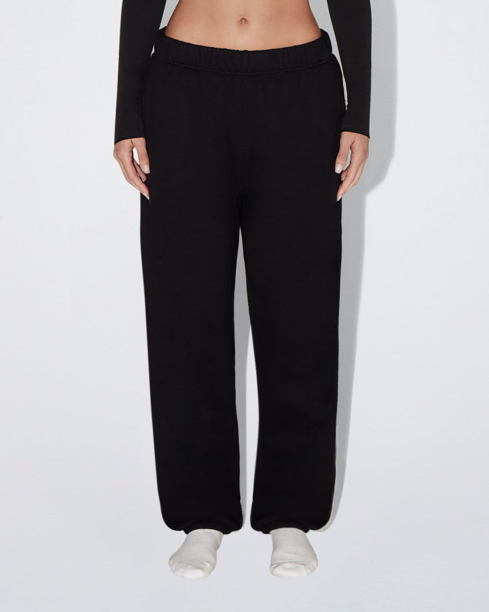 Fleece Boyfriend Jogger | Black