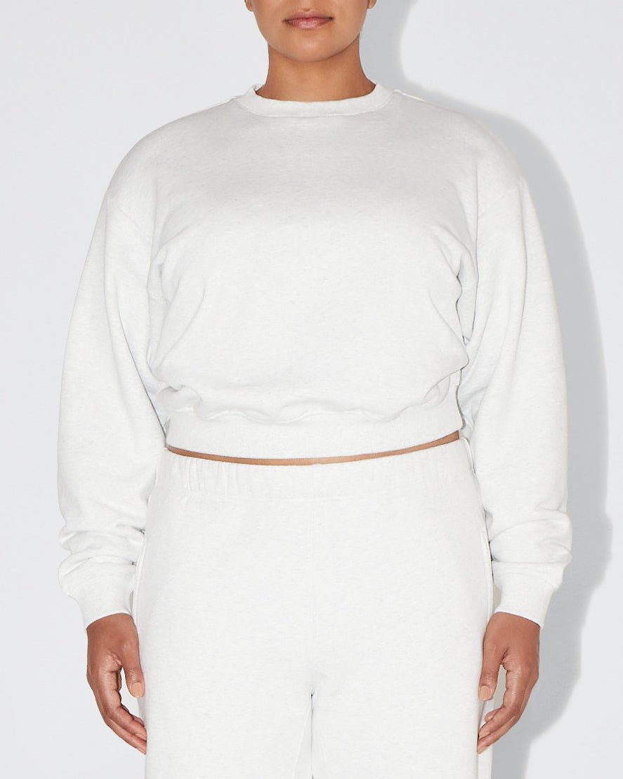 Fleece Crewneck | Light Heather Grey