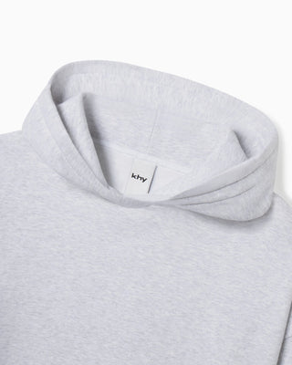 Fleece Oversized Hoodie | Light Heather Grey