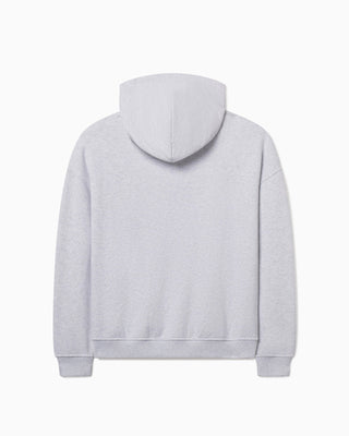 Fleece Oversized Zip Hoodie | Light Heather Grey