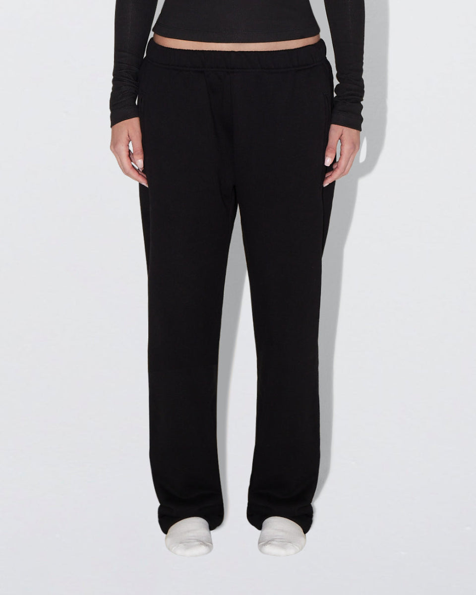Fleece Straight Leg Pant Black – Khy