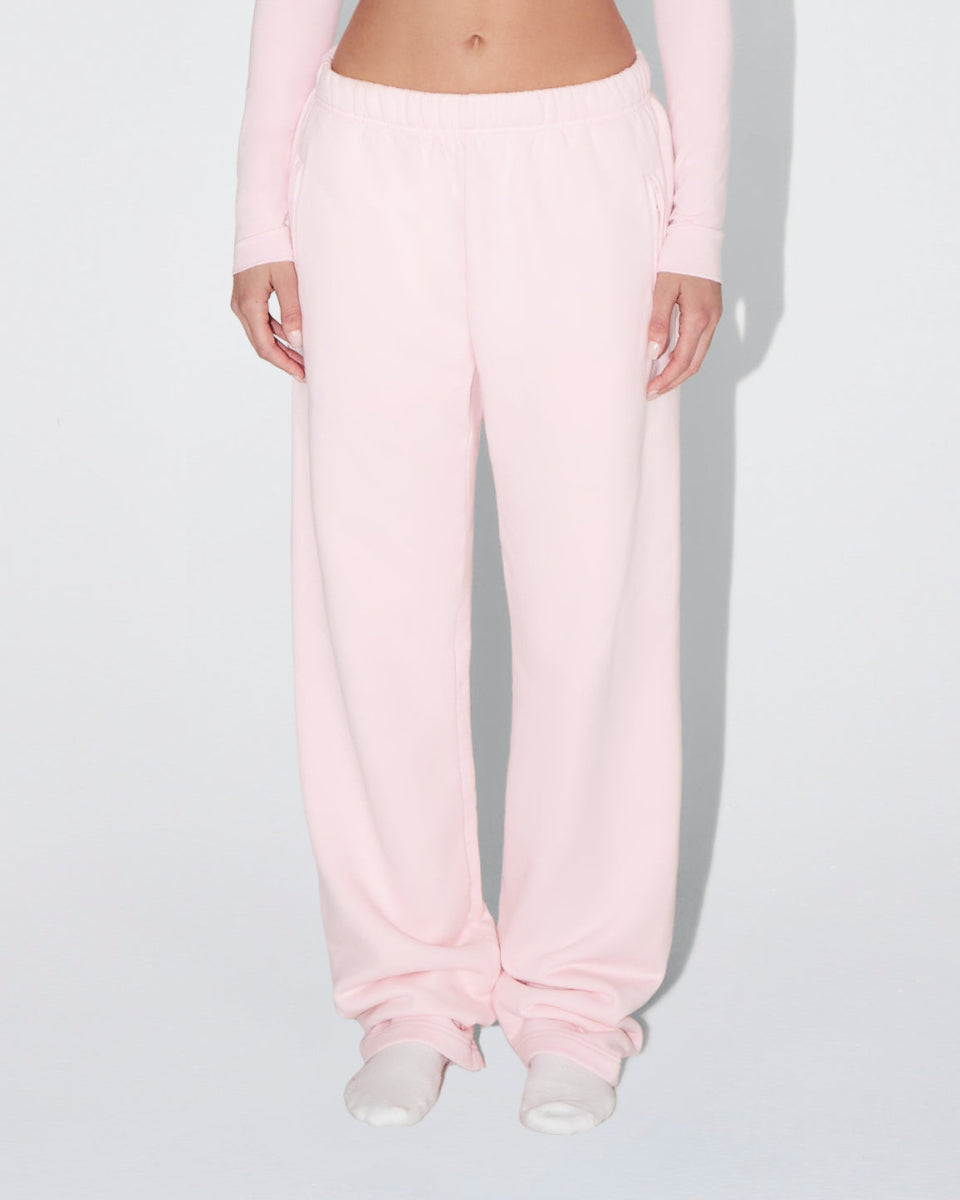 Fleece Straight Leg Pant Orchid Pink – Khy - Main Image