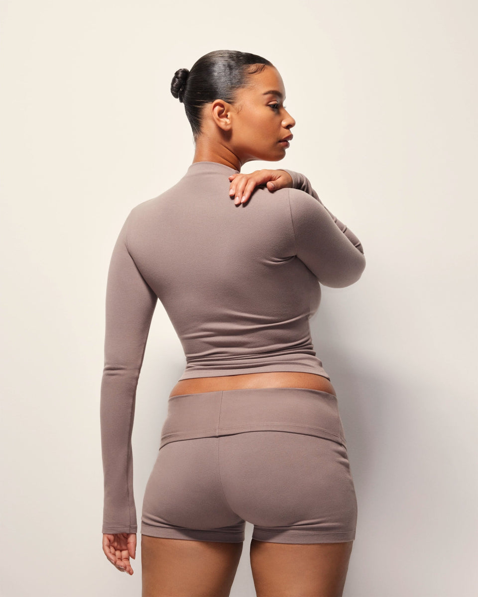 Foldover Shorts | Truffle