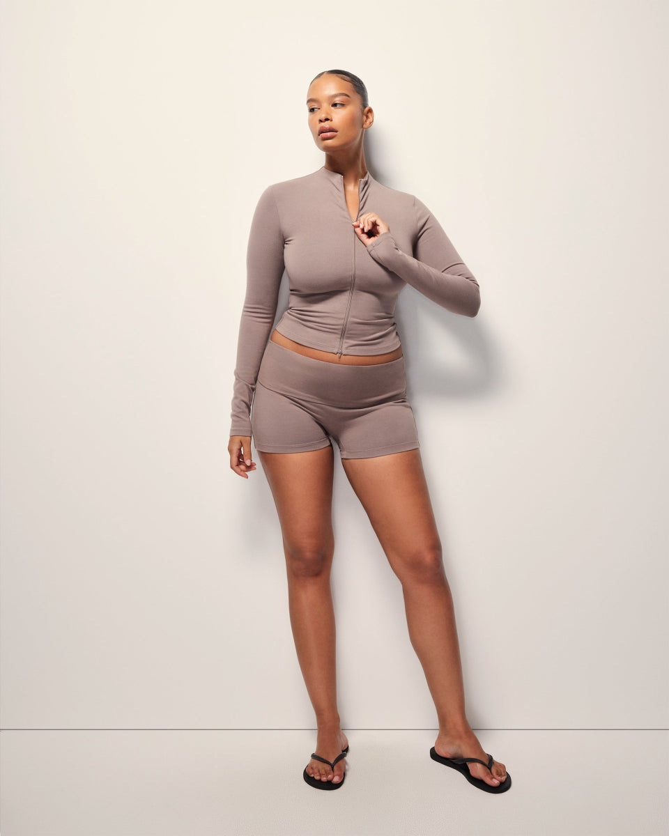 Foldover Shorts | Truffle