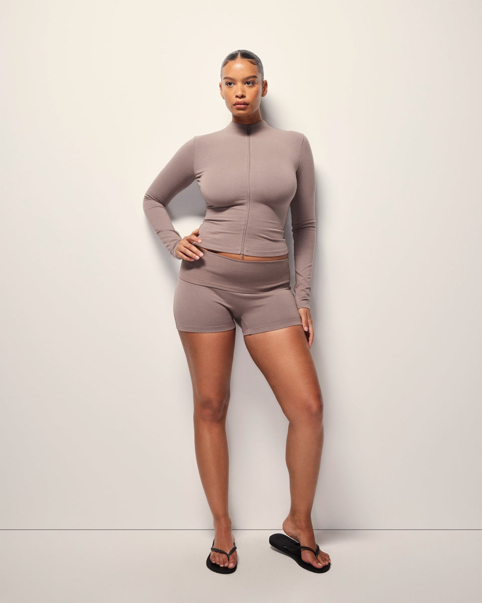 Foldover Shorts | Truffle