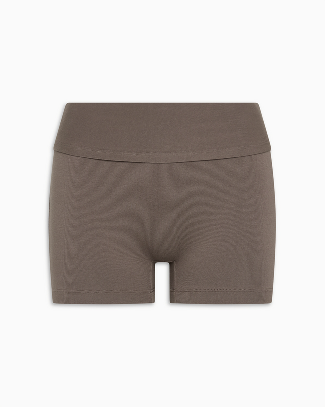 Foldover Shorts | Truffle