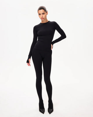 Footed Legging | Black