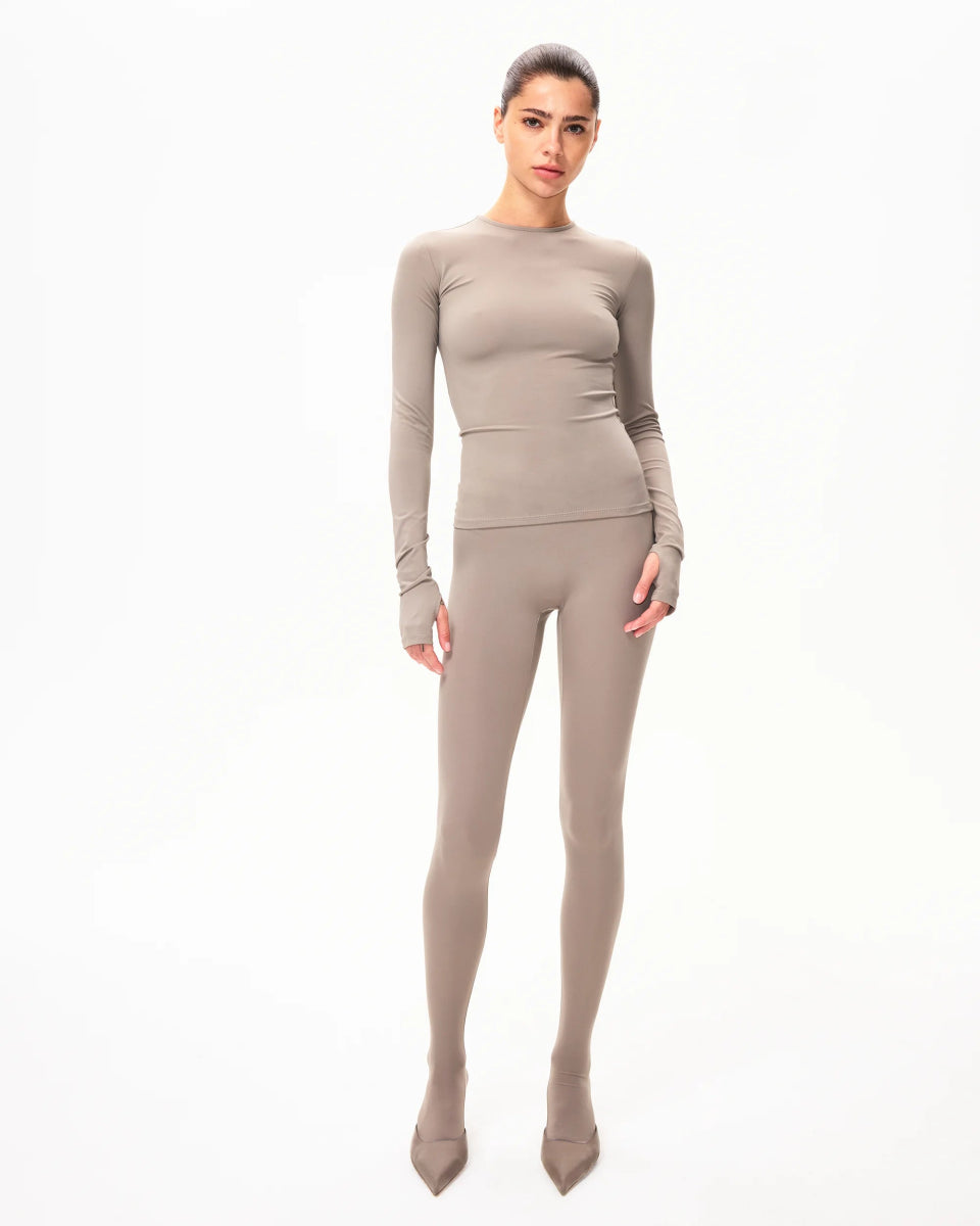 Footed Legging | Cement